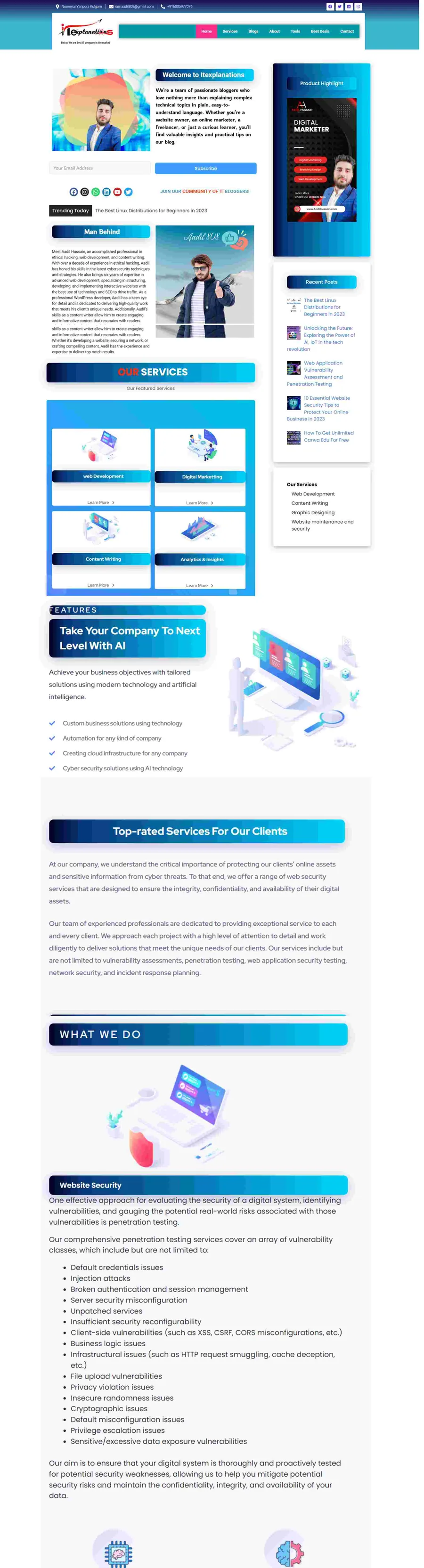 News and magazine ready website with article feed and categories